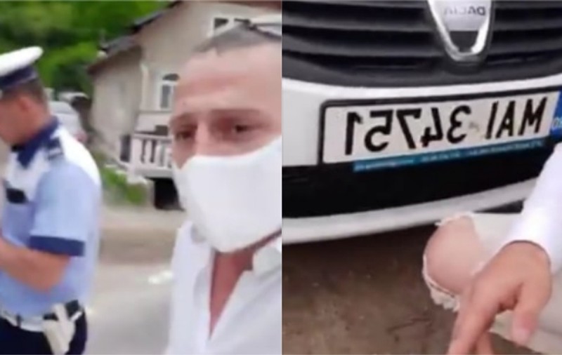 VIDEO|  Un tânăr din Alba care a făcut scandal și i-a filmat pe polițiști fără mască a fost amendat. Agenții, în vizorul superiorilor