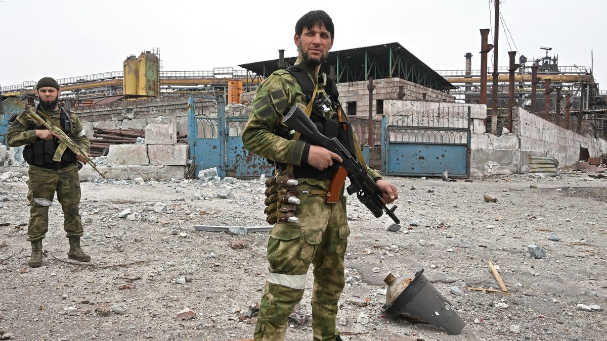 Soldați ceceni implicați în agresiunea militară din Ucraina Foto: Profimedia