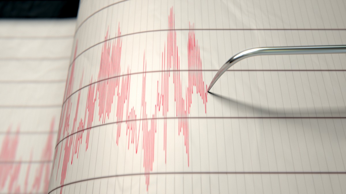 Imagine cu un seismograf care înregistrează un cutremur