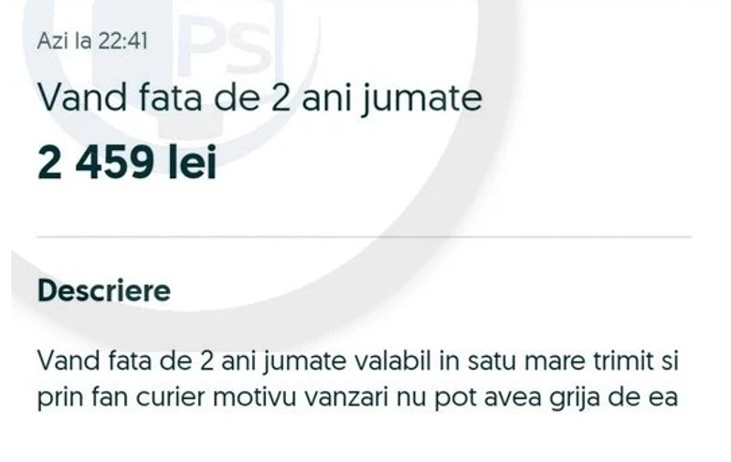 Reacția OLX, după ce a fost postat un anunț de vânzare a unui copil: „A fost dezactivat după câteva minute”