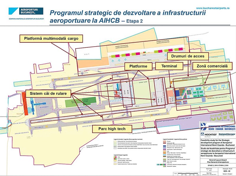 Studiul de fezabilitate pentru Programul strategic de dezvoltare a infrastructurii aeropoturare la Aeroportul Internaţional “Henri Coandă” Bucureşti.