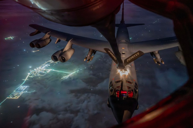 Bombardiere B-52H care realimentază în timpul misiunii Epic Fury. Fotografie cu caracter ilustrativ. Foto: Profimedia.