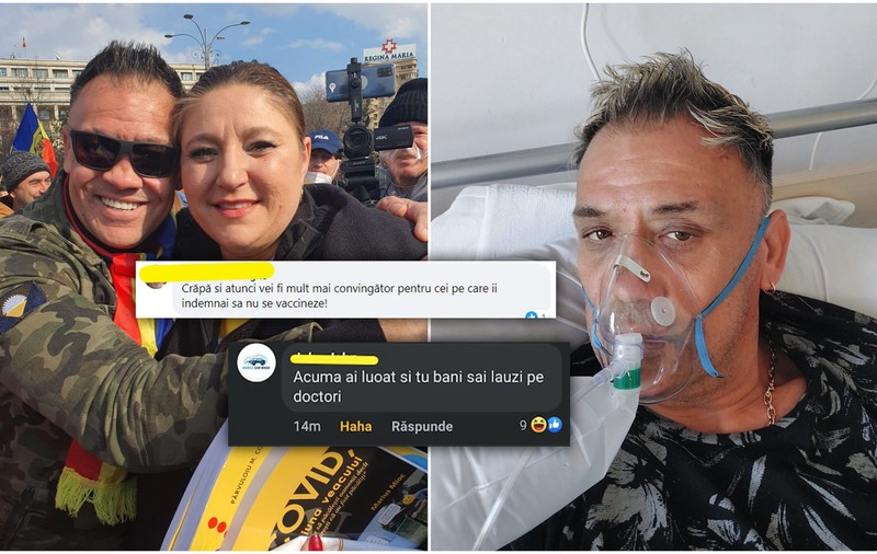Linșaj online după mărturia unui antivaccinist, infectat cu COVID. „Ai luat și tu bani să îi lauzi pe doctori?”
