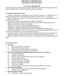 Programa Informatică Bac 2021 - științele naturii