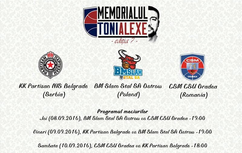 La Oradea se va organiza Turneul memorial Antonio Alexe. Partizan Belgrad, la eveniment