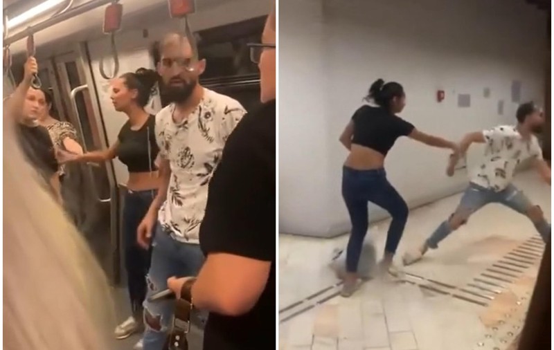Scandal la metroul din București. „Nu mai am voie să îmi bat nevasta?”. Chiar femeia agresată l-a calmat pe bărbat | VIDEO