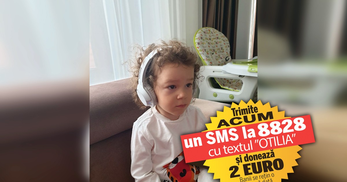 Otilia are în piept o tumoră de două kilograme. Fetița de trei ani bolnavă de cancer are nevoie de 1.000.000 de euro pentru a spera la viață