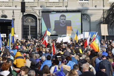 Președintele ucrainean a adresat un mesajul miilor de oameni care au protestat față de război la Berna