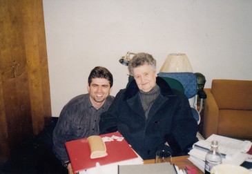 Remus Azoitei cu celebra profesoara Dorothy DeLay la Juilliard. Foto: arhivă personală