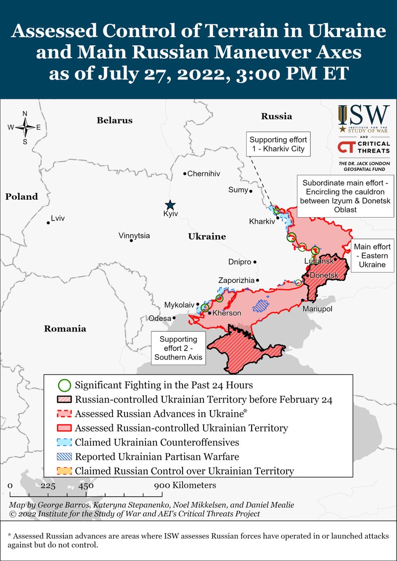 Lupte dure au avut loc în ultimele zile nu doar în Donbas, dar și în regiunea Herson