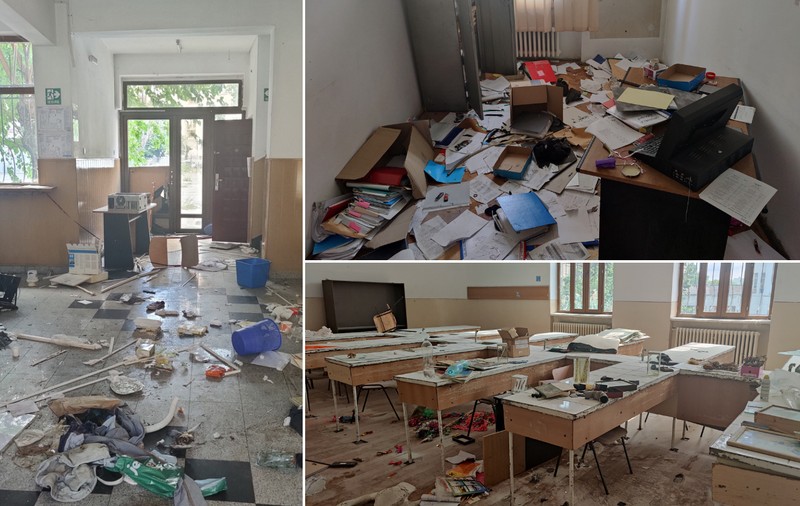 REPORTAJ. Colegiul „Mihai Eminescu”, mutat de Primăria Sectorului 4 pentru a-l consolida, a fost vandalizat: „Ar trebui scris pe pereți numele celor care promit de 3 ani că într-un an e gata”