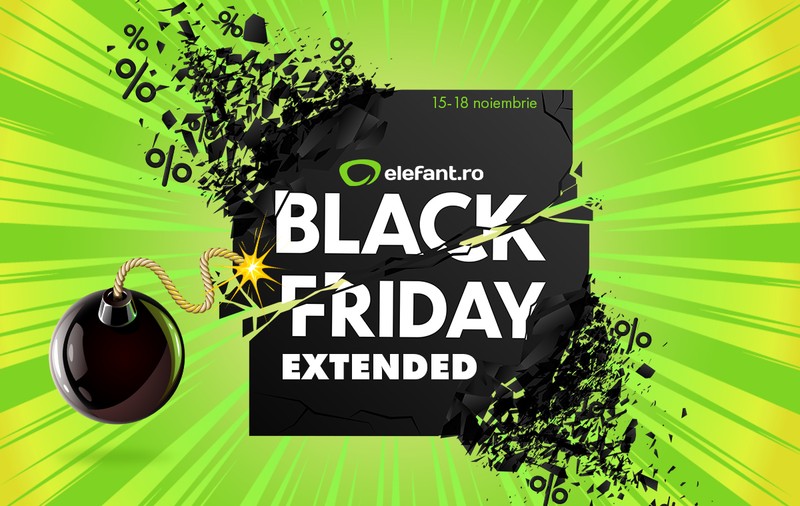 Black Friday Extended, la Elefant.ro - bucură-te de promoții spectaculoase la produsele preferate