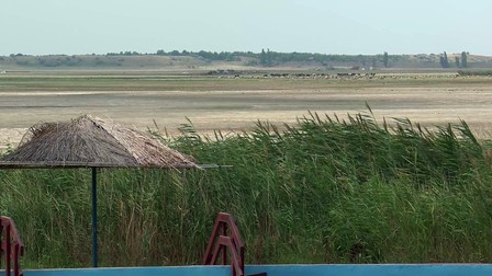 Lacul a devenit o întindere de pământ uscat