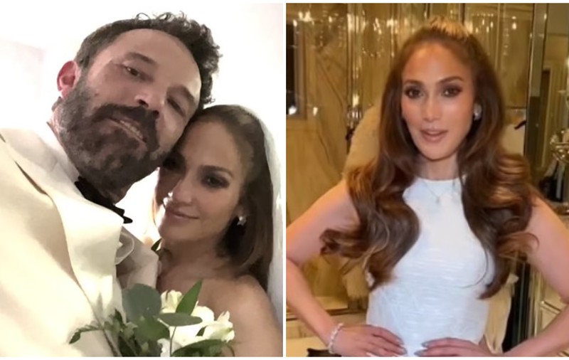 Jennifer Lopez a schimbat două rochii de mireasă la nunta cu Ben Affleck, una dintre ele purtată într-un film vechi