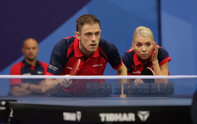 Berni Szocs și Ovidiu Ionescu, argint european la tenis de masă, în proba de dublu mixt