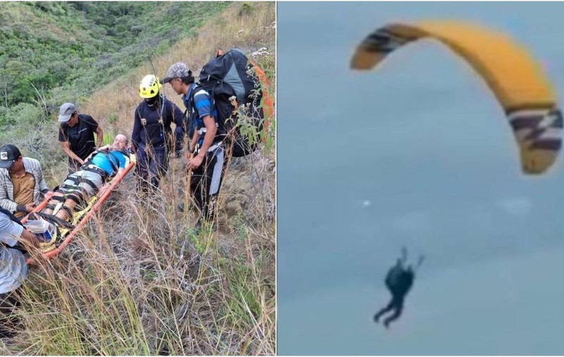 Un român a scăpat cu viață și a văzut cum moare lângă el o parapantistă alături de care sărise de pe munte, în Columbia. Tragedia a fost filmată | VIDEO