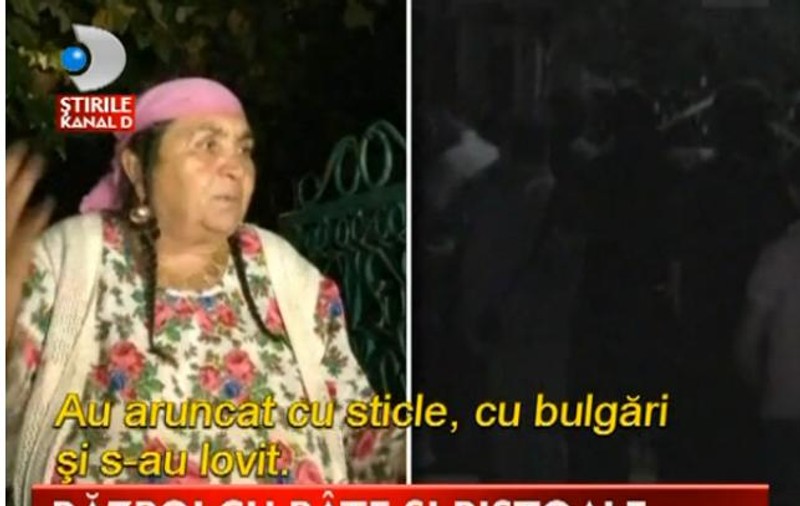 Omor între nouă clanuri de romi! S-au ”războit” cu bâte și pistoale în toiul nopții!VIDEO
