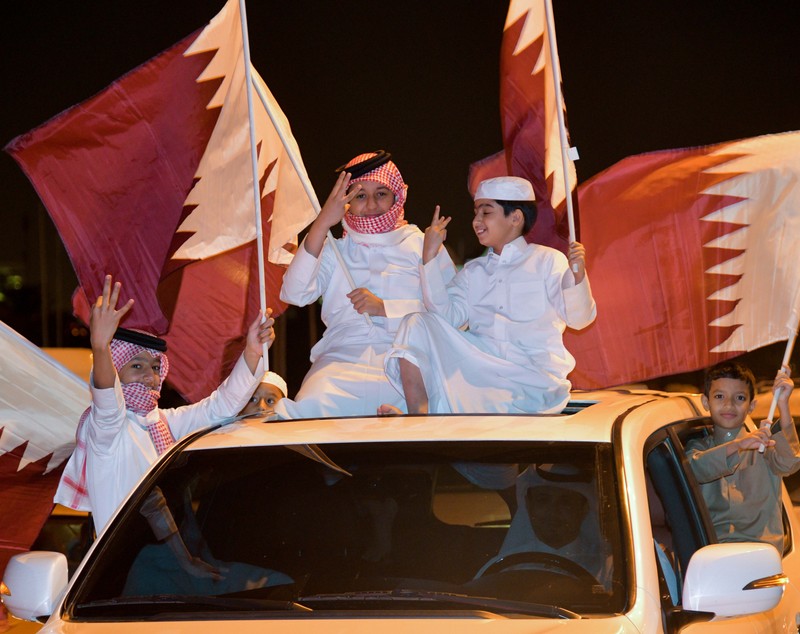 Suporterii naționalei de fotbal din Qatar au sărbătorit pe străzi câștigarea Cupei Asiei | GALERIE FOTO&VIDEO