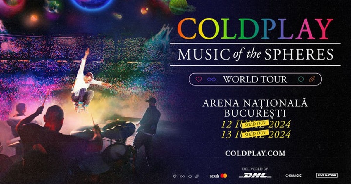 Afiș concert Coldplay la București