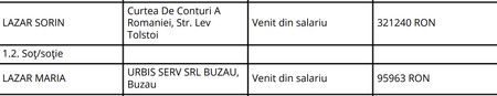 Extras in declarația de avere a fostului șef al organizației municipale PSD Buzău, Sorin Lazăr