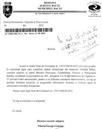 Informarea privind restricționarea accesului la platformele primăriei