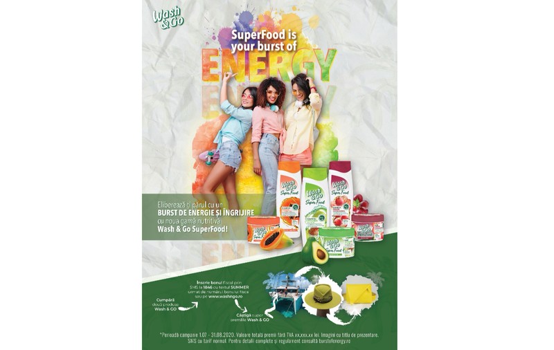 Wash&amp;Go Super Food - noile produse cu 98% ingrediente naturale