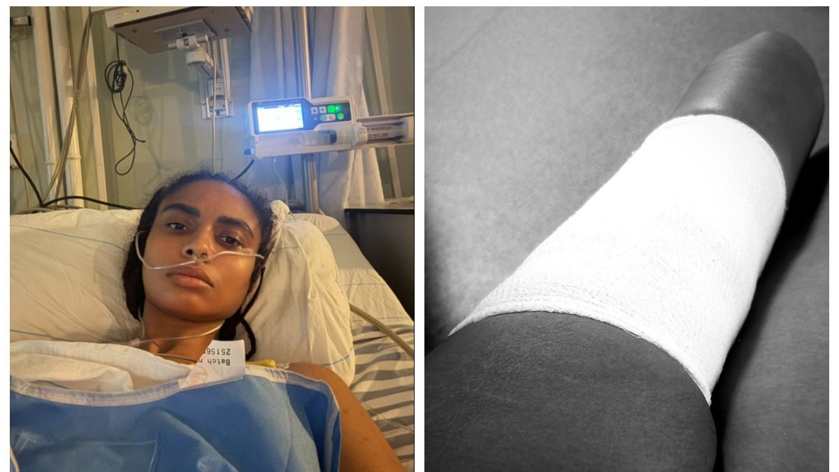 Laurette pe patul de spital