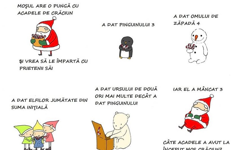 Câte acadele are Moş Crăciun? Problema de matematică. Tu știi să o rezolvi?