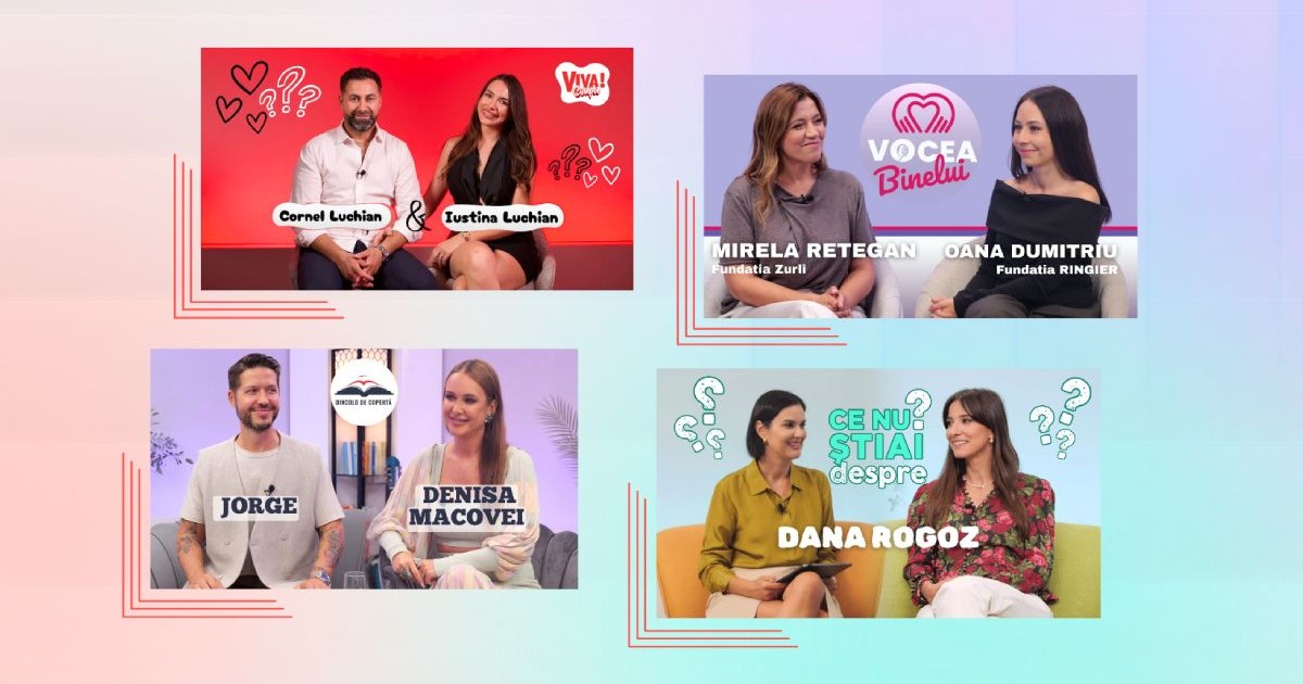 Colaj din patru fotografii cu cele patru noi show-uri video lansate de RIngier România în septembrie 2025