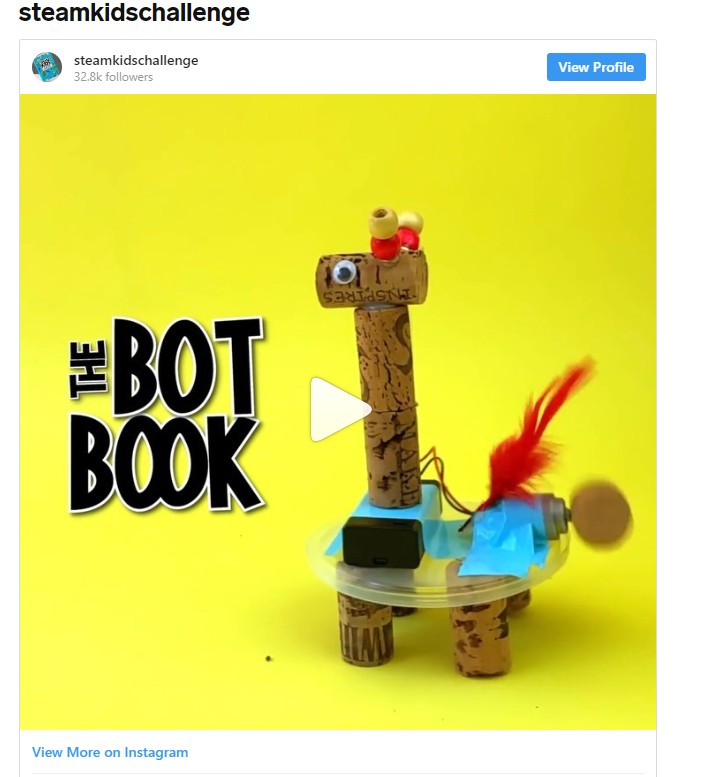 Steamkidschallenge - Conturi de Instagram cu activități pentru copii