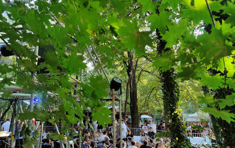 Petrecerea „bobocilor”, în Parcul Herăstrău. Peste 200 de adolescenți la mese și fără mască