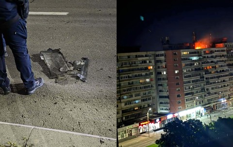 Un deputat povestește despre drona rusească prăbușită în Galați: „Războiul este aici. A lovit casa liftului și a explodat”