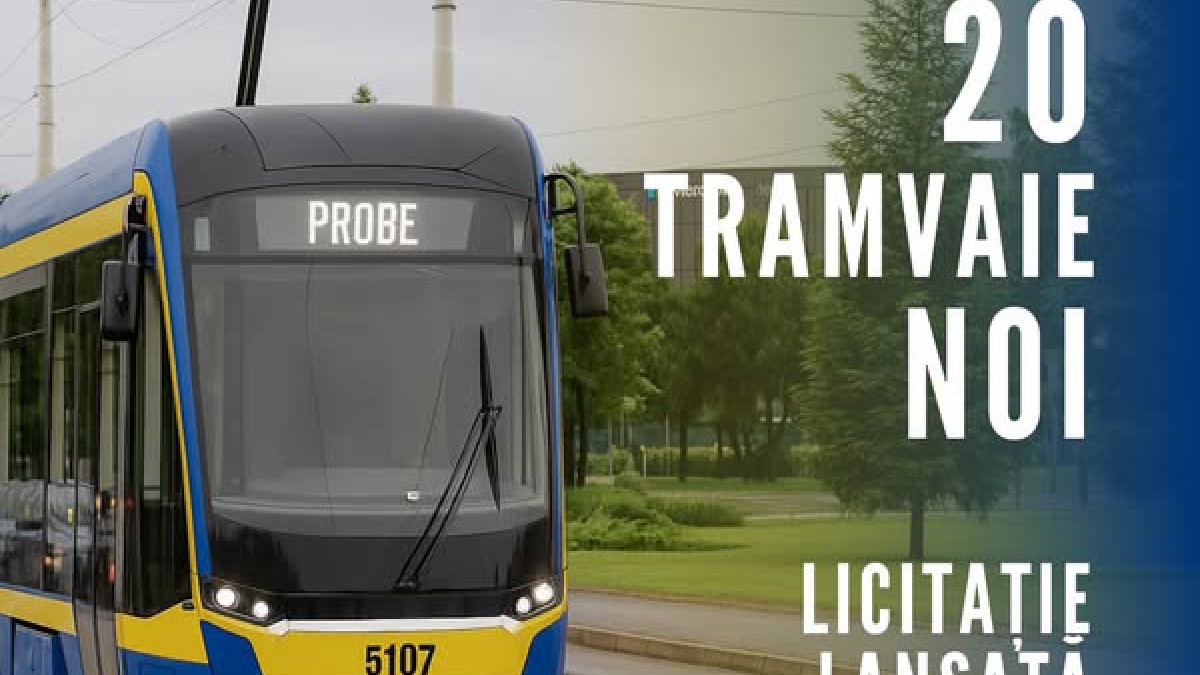 Tramvai galben si albastru - Probe-Ploiesti