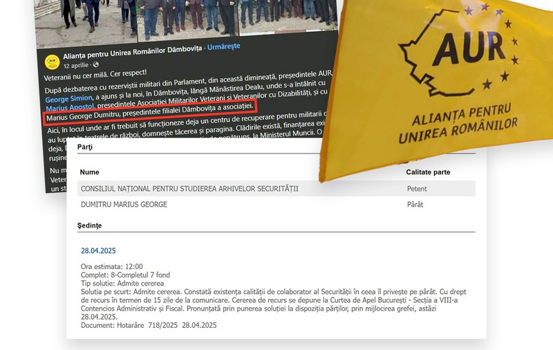 Rezervistul din AUR declarat colaborator al Securității comuniste. Marius Dumitru turna aviatorii de la Borcea care ascultau Europa Liberă