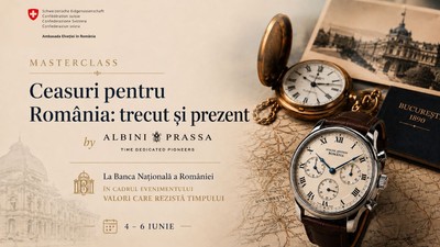 Masterclass Albini Prassa la „Valori care rezistă timpului”: povestea ceasurilor create pentru România, spusă chiar în inima BNR