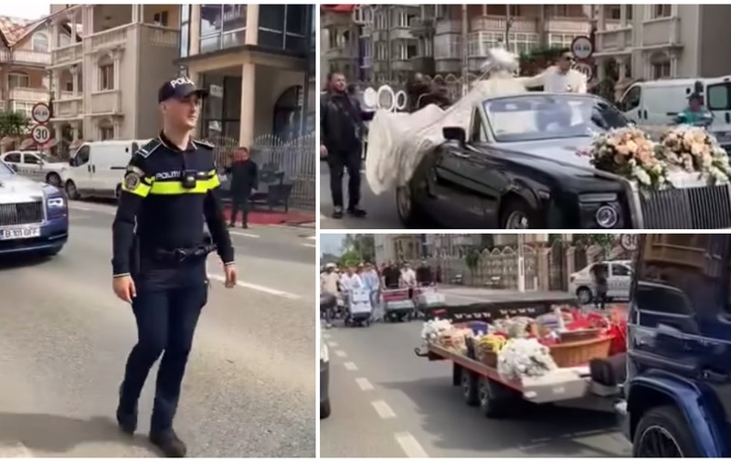 O nuntă cu alai a blocat și șoseaua, și trotuarele la Buzescu, în Teleorman. Ce măsuri a luat Poliția. VIDEO