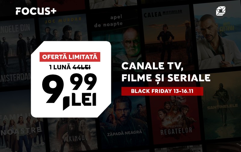 Black Friday: FOCUS+ TV la numai 9,99 lei