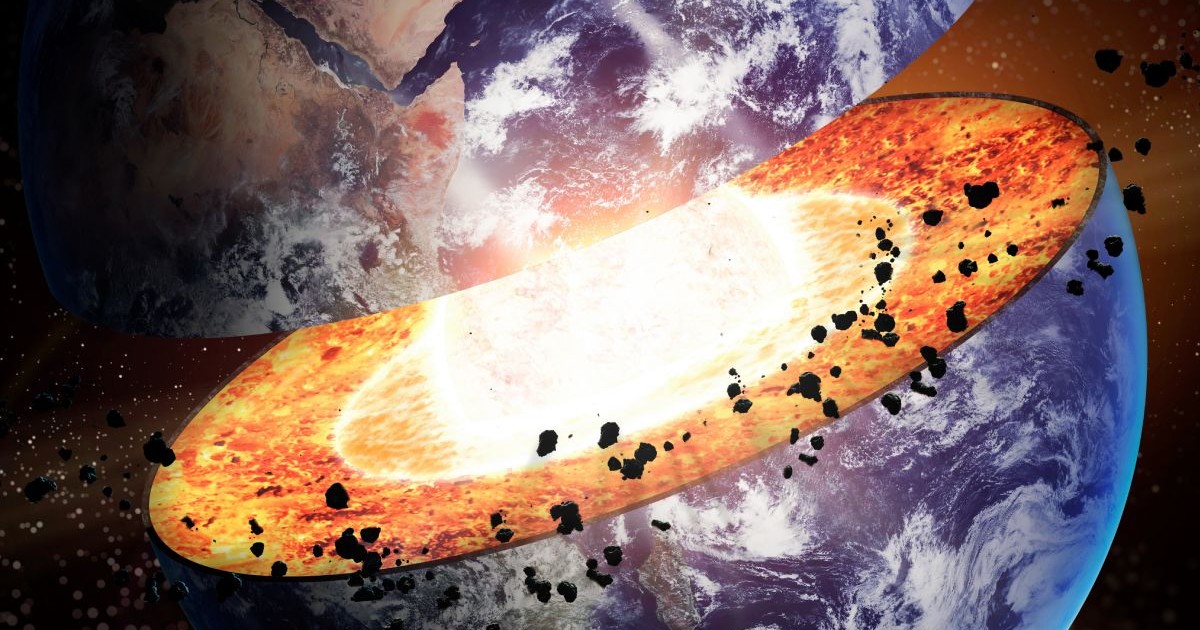 Structura nucleului Pământului. Elemente ale acestei imagini 3D furnizate de NASA