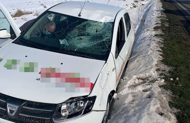 Șoferul de TIR a fost lovit în plin. Foto: Impact News 24