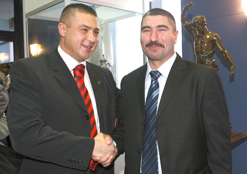 Obreja alături de actualul președinte al Federației Române de Box, Vasile Câtea