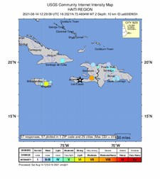 Cutremurul s-a resimțit în vestul statului Haiti, în Caraibe, Cuba și Jamaica. foto: epa