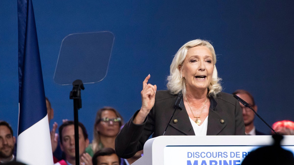 Marine Le Pen, candidata partidului de extremă dreapta Rassemblement National (RN) la alegerile prezidenţiale din primăvara lui 2027. Sursă foto Profimedia 