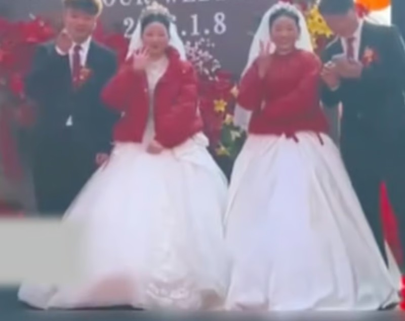 Gemenii s-au căsătorit cu gemene și au și unchi gemeni, nunta virală din China: „Bizar, dar fascinant”