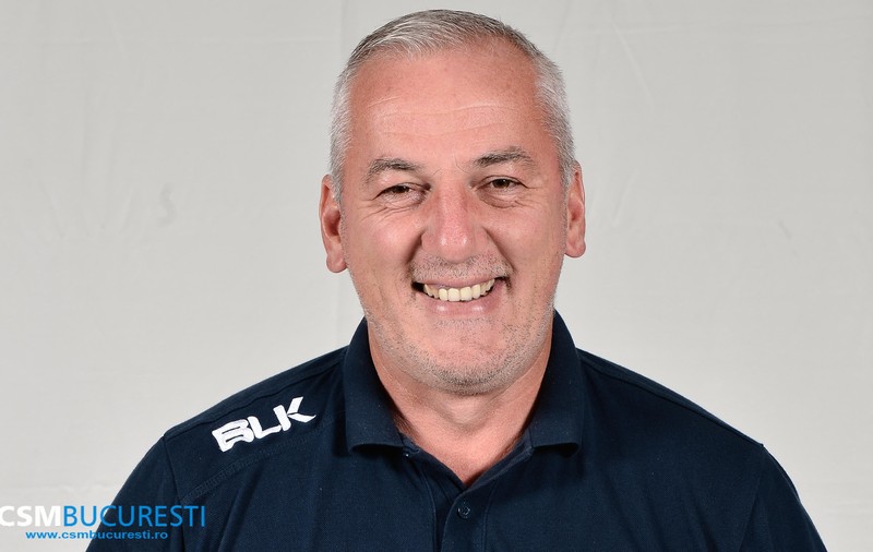 Eugen Apjok e antrenorul echipei de rugby CSM București