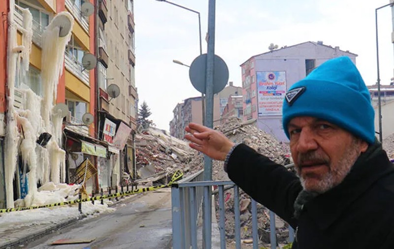 „Ice Age”, după cutremure. Un bloc avariat din Malatya s-a transformat într-o peșteră de gheață