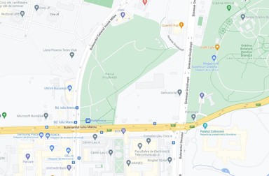 Zona din sectorul 6 al Capitalei unde a izbucnit incendiul. În apropiere sunt Universitatea Politehnică și Grădina Botanică. Foto: Google Maps