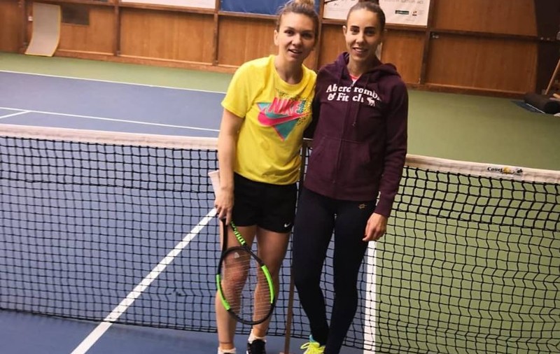 Simona Halep s-a antrenat cu Mihaela Buzărnescu. Cine este partenera obișnuită de pregătire a fostului lider WTA