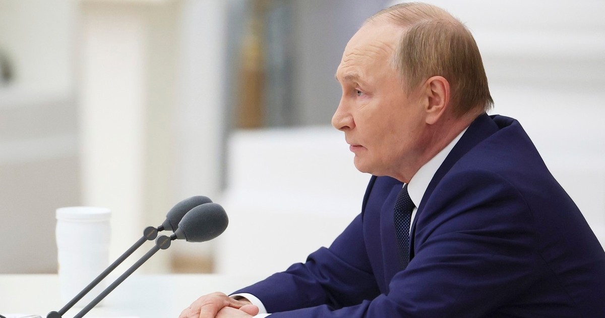 Vladimir Putin, la întâlnirea cu oficialii de rang înalt de la Moscova Foto: Profimedia