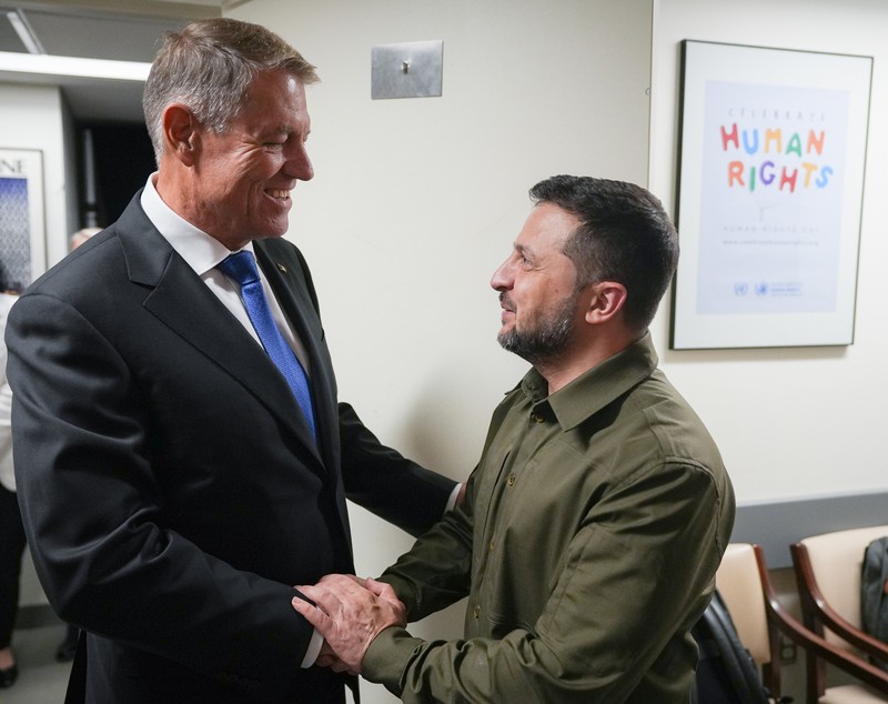 Klaus Iohannis, întâlnire cu președintele ucrainean Volodimir Zelenski la New York