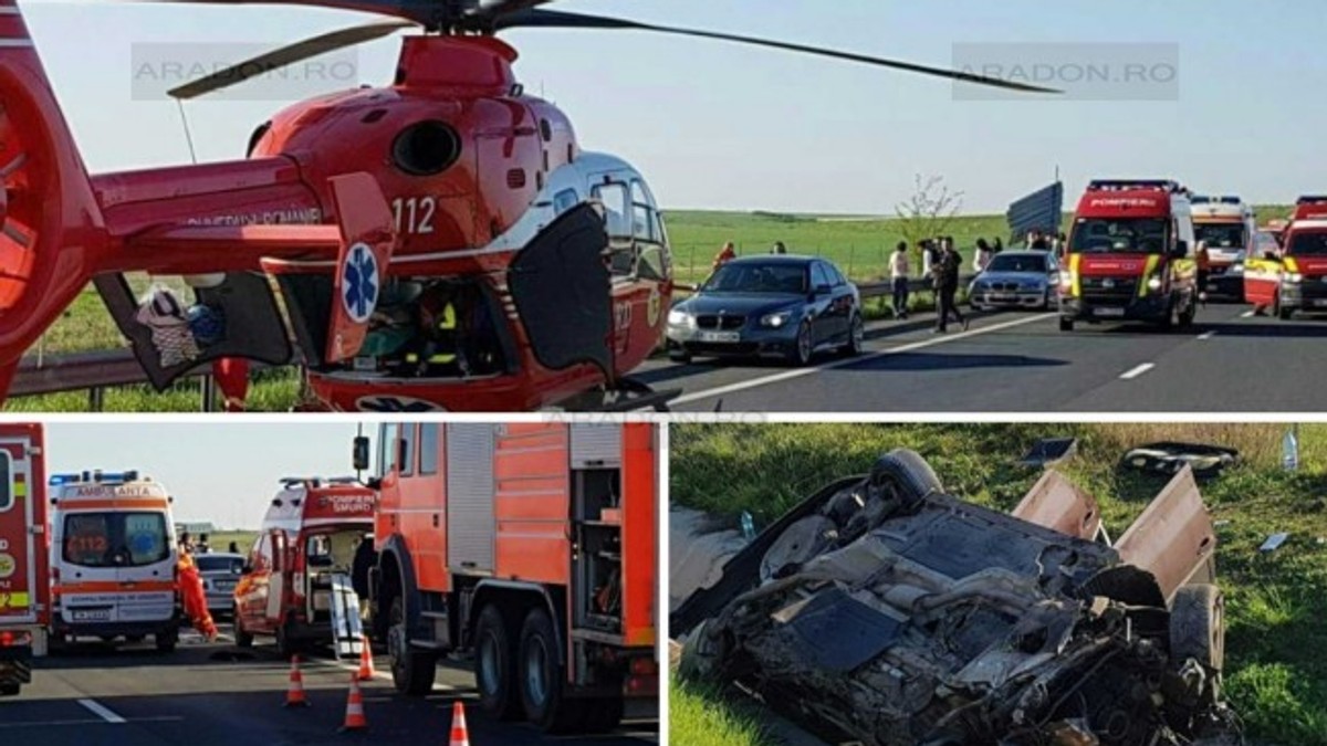 accident produs pe autostrada A1